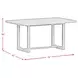 Thorin Brown 76" Rectangular Counter Height Table