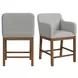Thorin Light Gray Upholstered Counter Height Chair Set of 2