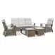 Antigua Gun Metal Brown and Gray Upholstered Outdoor Armchair
