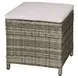 Antigua Gun Metal and Brown and Gray Square Outdoor Ottoman Set of 2