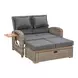 Bahia Tobago Brown and Dark Gray Outdoor Reclining Chaise Lounge