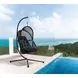 Breeze Black Outdoor Swing Chair with Stand