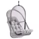 Breeze Light Gray Outdoor Swing Chair with Stand