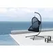 Crush Black Outdoor Swing Chair with Stand