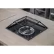 Bordeaux Brown 71" Rectangular Outdoor Patio Dining Table with Fire Pit and Cooler