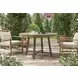 Bordeaux Natural and Beige Upholstered Outdoor Armchair Set of 2