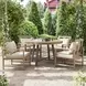 Bordeaux Natural and Beige Upholstered Outdoor Armchair Set of 2