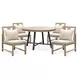 Bordeaux Natural and Beige Outdoor Side Chair Set of 2