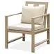 Bordeaux Natural and Beige Upholstered Outdoor Armchair Set of 2