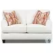 Spencer Comrade Snow Flared Arm Loveseat