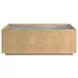 Loft Brown and Gray Rectangular Marble Top Cocktail Table with 2 Drawers