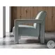 Covette Amani Arctic Blue Leather Accent Chair