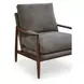 Arturo Brown Leather Upholstered Accent Chair