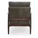 Arturo Brown Leather Upholstered Accent Chair
