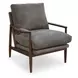 Arturo Brown Leather Upholstered Accent Chair