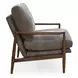 Arturo Brown Leather Upholstered Accent Chair