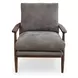 Arturo Brown Leather Upholstered Accent Chair