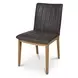 Demi Brown Leather Upholstered Dining Chair Set of 2