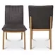 Demi Brown Leather Upholstered Dining Chair Set of 2