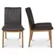 Demi Brown Leather Upholstered Dining Chair Set of 2