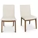 Demi Cream Performance Fabric Upholstered Dining Chair Set of 2