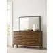 Alder Haven Warm Brunette and Matte Black 8 Drawer Larson Dresser with Rectangular Mirror