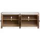 Foxrun Hollow Sierra Brown and White 70" Marble Top TV Stand