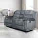 Willow Gray 75" Console Loveseat with Dual Recliner