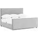 Sawyer Gray Upholstered King Panel Bed