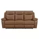 Veracruz Vintage Tan Leather Zero Gravity Dual Power Reclining Living Room Set with USB Charging