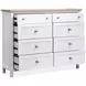 Windmill Harbour White Whisp and Sand 8 Drawer Dresser