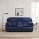 Goodland Blue Double 85" Reclining Loveseat with Center Console