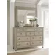 Clearview Oyster 10 Drawer Jupiter Bureau with Freeform Accent Mirror