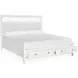 Springhouse Whisper White and Gray King Upholstered Storage Panel Bed