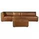 Chiavari Cocoa Brown Leather 112" Modular Sectional