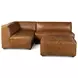 Chiavari Cocoa Brown Leather 112" Modular Sectional