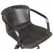 Chiavari Antique Ebony Leather Upholstered Swivel Office Chair
