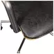 Chiavari Antique Ebony Leather Upholstered Swivel Office Chair