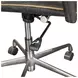 Chiavari Antique Ebony Leather Upholstered Swivel Office Chair