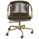 Chiavari Emerald Green Leather Upholstered Swivel Office Chair