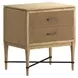 Loft Brown and Black 2 Drawer Reeded Nightstand