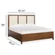 Ridgefield Russet and Cream California King Upholstered Panel Bed