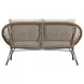Lilly Natural and Beige Outdoor 4 Piece Conversation Set