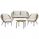 Lilly Natural and Beige Outdoor 4 Piece Conversation Set