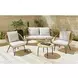 Lilly Natural and Beige Outdoor 4 Piece Conversation Set