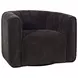 Grande Brown Upholstered Swivel Accent Chair