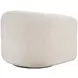 Grande Beige Upholstered Swivel Accent Chair