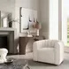 Grande Beige Upholstered Swivel Accent Chair