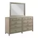 West Fork Aged Taupe 8 Drawer Parks Dresser with Square Mirror