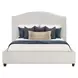 Elowen Rosemont Alabaster and Espresso Queen Upholstered Panel Bed